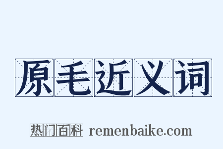 原毛近义词是什么意思的图片